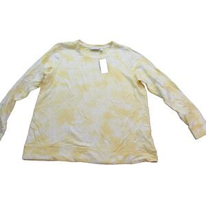 Denim & Company Tee Shirt Womens Large Tie Dye Pullover Crewneck Long Sleeve Top